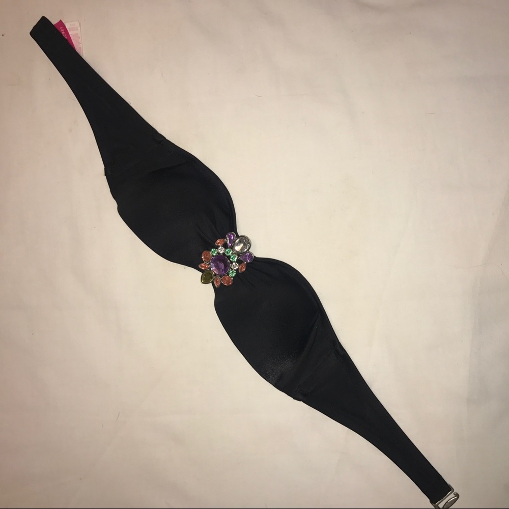 Victoria secret black strapless bikini top